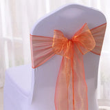 50/100pcs High Quality Sash Organza Chair Sashes Wedding Chair Knot Decoration Chairs Bow band Belt Ties For Banquet Weddings