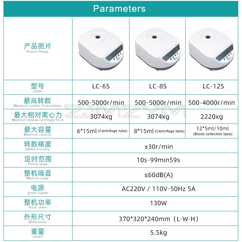 Blood Centrifuge Prp Plasma Centrifuge Machine Digital Medical Centrifuge Lab 4000rpm 5000rpm 5ml 10ml 15ml Centrifuge Tube