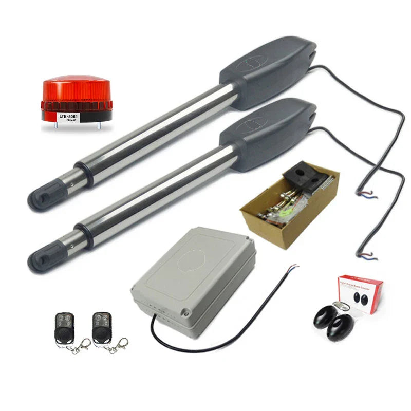 Heavy Duty PKM-C02 Automatic Electric Swing Gate Opener Operator Actuator Remote Control Swing Door Motor Drive Kit AC110V/220V