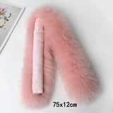 Natural Fur Tapes for Collar DIY Apparel Sewing Fluffy Trim Trimming Fabric Home Decoration Red Pink Beige Sewing Costume Crafts