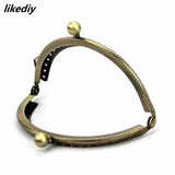 5 Pcs/Lot 8.5 CM Size Double Bead Semicircular Metal Purse Frame Kiss Clasp Clutch DIY Bag Accessory