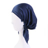 Muslim Women satin Turban Nightcap Hat Headscarves Cancer Chemo Headwear Bandanas Headwrap Caps Hijab