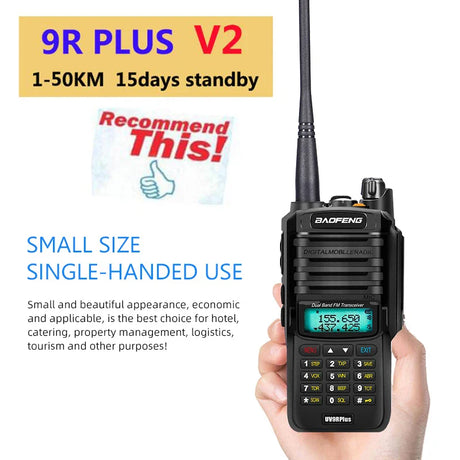 2024 10W Baofeng UV 9R plus 40 km walkie talkie for hunting 50 km hf transceiver vhf uhf ham radio long range CB radio station