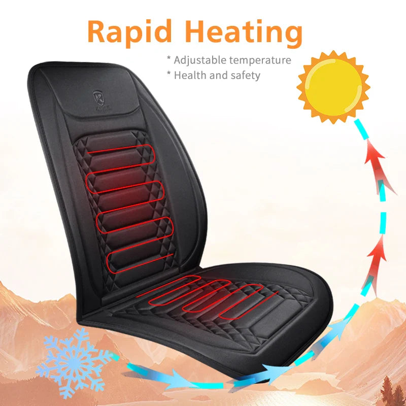 1/2pcs Winter Heated Car Seat Cover 12V Heating Warmer Car Seat Cushion Auto Universal Car Seat Protector Cloak Cover Pads Set