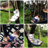 Creative Cute Frogs Cat Dog Resin Lying Santa Claus Statue Garden Hang On Tree Decorative Pendant Indoor Outdoor Decor Ornament