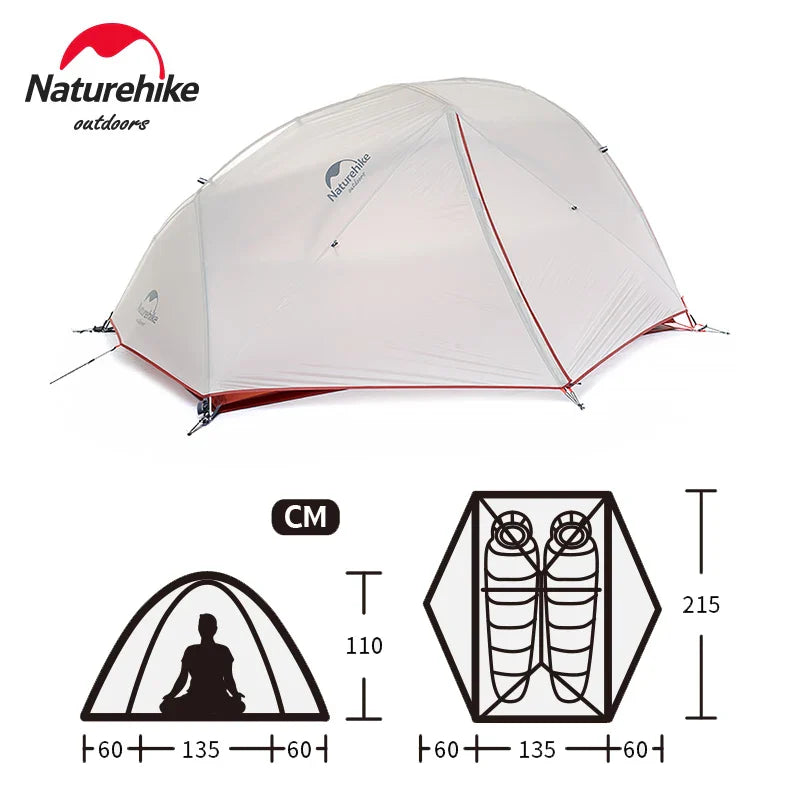 Naturehike Camping Tent Star River 2 Person Dome Tent Double Layer Ultralight Backpacking Tent Waterproof Outdoor Travel Tent