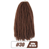 18inch Synthetic Afro Kinky Marley Braids Hair Soft Jumbo Crochet Braids Hair Extensions For Women Long Ombre Marley Twist Hair