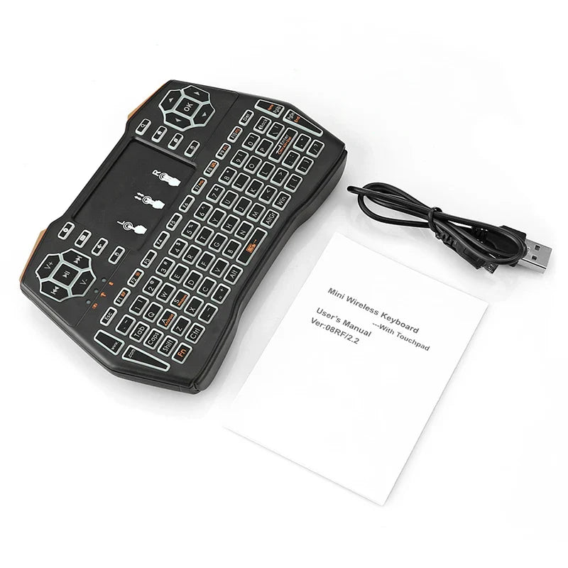 i8 Plus No Backlit 2.4GHz Mini Wireless Keyboard With Touchpad English Russian Air Mouse Remote Control For Android TV Box PC