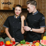 chef shirt Chef Jacket Long Adjustable Sleeve Men Women Unisex Cook Coat Restaurant Hotel Kitchen Wear Waiter Uniform