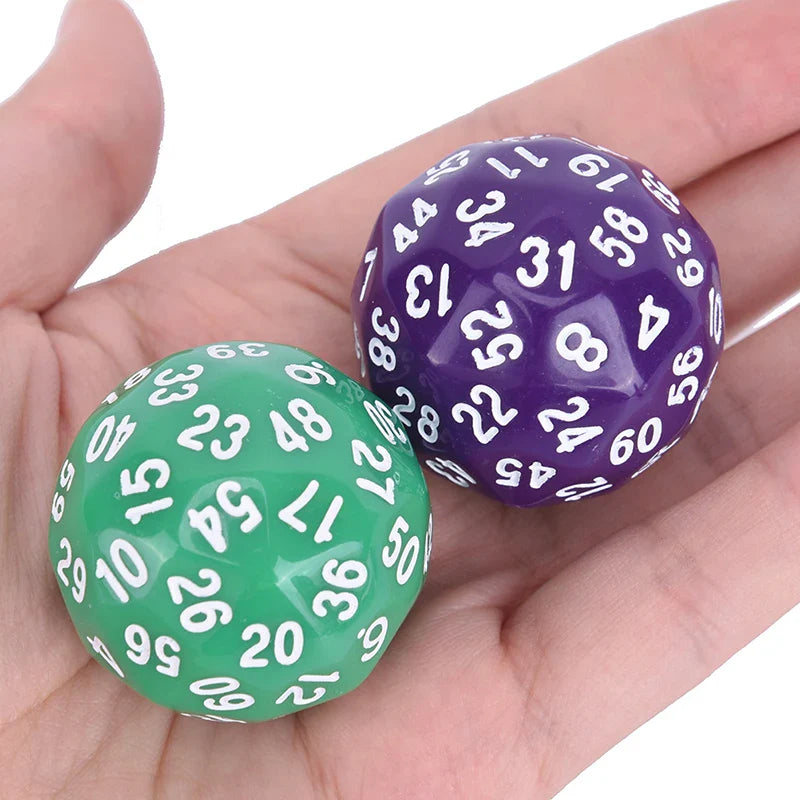 HOT! 1Pcs 60 face Dice For Game Polyhedral D60 Multi Sided Acrylic Dice gift for TRPG game lovers