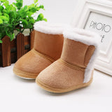 Baywell Autumn Winter Warm Newborn Boots 1 Year baby Girls Boys Shoes Toddler Soft Sole Fur Snow Boots 0-18M