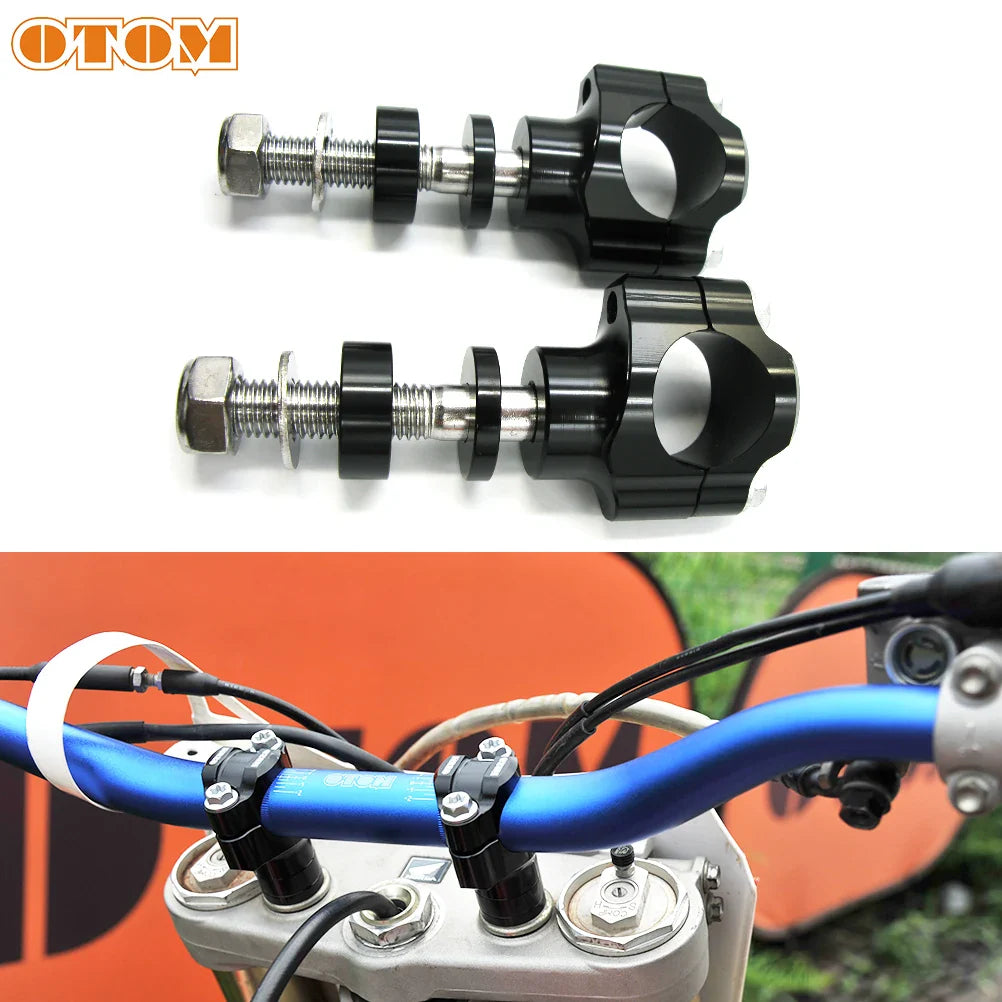 OTOM Motorcycle 1 1/8" 28MM Handlebar Risers Bar Mount Clamp CNC Aluminum Universal Adjustable Fat Bar Clamps Pit Bike Enduro