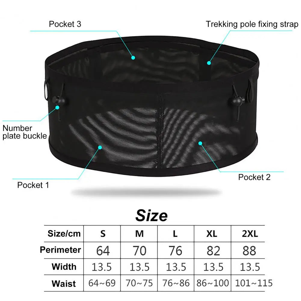 Running Waist Bag Sports Belt Pouch Phone Case Men Women Hidden Pouch Gym/Outdoor Sport Bags Running Belt Waist Pack for Cycle