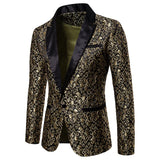 Men's Floral Party Dress Suit Stylish Dinner Jacket Wedding Blazer Prom Tuxedo