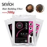 Sevich 10 Color Hair Building Fiber Instant Thickening Hair 500g Keratin Powders Fibers Hair Regrowth Fiber Refill Bags