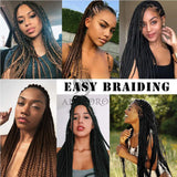 Alororo Ombre Pre Stretched Braiding Hair Synthetic Hair Braids 30 Inch Afro Brown Black Blue Profession Jumbo Box Braids