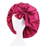 New Extra Large Bow Scarf Cap Bath Cap Chemotherapy Cap Satin Baotou Hat  Nightcap Women Hair Accessories