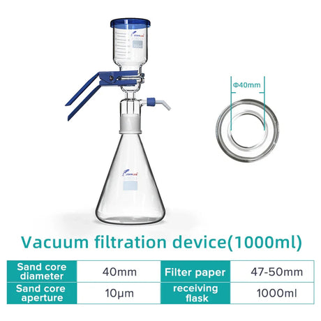 JOANLAB Official Store 1000ml Vacuum Filter Apparatus Laboratory Equipment Glass Filter Sand Core Liquid Solvent Membrane Filter