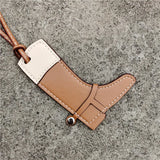 DIY Fashion Luxury PU Faux Leather Boot Shoes Keychain Pendant For Women Ladies Bag Charm Accessories Ornament Gifts Keyring