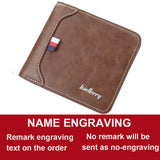 2021 Men Wallets Free Name Customized Card Holder High Quality Male Purse PU Leather Coin Holder Men Wallets Carteria