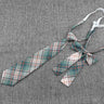 Hand-Made Necktie Bowtie Set High Quality Boy Girl School Suit Shirts Student Butterfly Striped Plaid 100%Cotton Accessory Trend