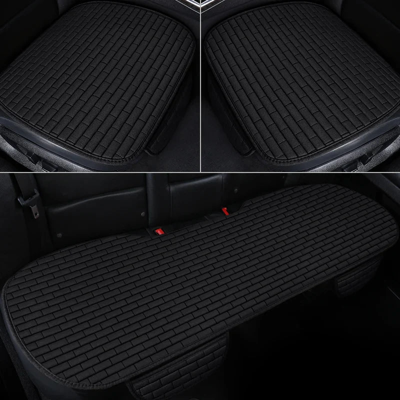 Car seat cover front/Rear Flax Seat Protect Cushion Automobile Seat Covers Mat Protect Pad Car Covers