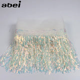 2Yards 30cm DIY Wedding Party Dress Fabric Trims Fringe Tassel Sequins Paillette Lace Ribbon Handmade Sewing Clothes Accessories