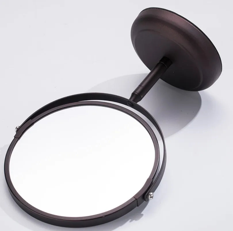 7 inch Desktop Makeup Mirror 2-Face Metal 5X Magnifying Cosmetic Mirror free Shipping