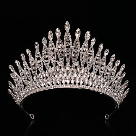 Wedding Crown Gold Silver Color Rhinestone Crystal Diadem Queen Crown Princess Tiaras Bridal Hair Jewelry Party Hair Accessories