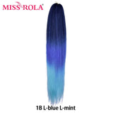 Miss Rola Synthetic 28Inch 100G 2023 New Hair Extension Yaki Straight Jumbo Braiding Hair Pre-Stretched Braid Kanekalon Hair