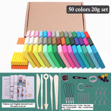 32 Color 3D Clay Plasticine Portable Box New Clay Creative Puzzle Tool Set Polymer Modeling Clay Oven Bake Clay 24pc Clay Mold