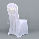 25pcs Sheer Organza Chair Sashes Bow Cover Band Bridal Shower Chair Design Wedding Party Banquet Decoration