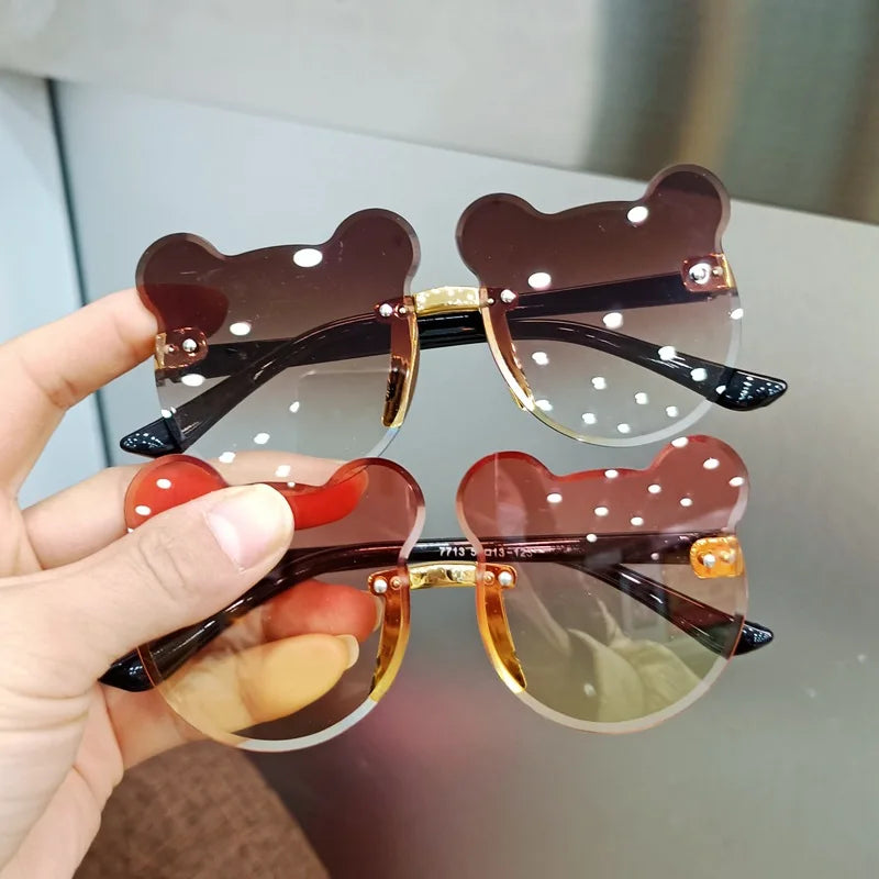 Fashion Children&#39;s Sunglasses New Baby Anti-Radiation Sun Glasses Girl Boy Cute Cartoon Bear Anti-Glare Sunglasses