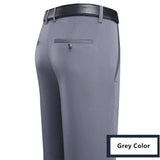 Thick Straight Work Trousers Men Pants Office Formal Black Plus Size Blue Elastic Business Stretch Big 44 48 50 52 Male Wearing