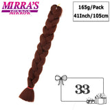 82 Inch Jumbo Box Braids Extensions Afro Synthetic Braiding Hair Ombre Hair for Twist Braid Support Wholesale Mirra’s Mirror