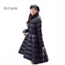 5XL Winter Woman Padded  Long Jacket White Duck Down Female Overcoat Ultra Light Slim Solid Jackets Coat Portable Parkas