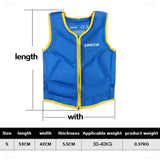 SWROW Life Jacket Fishing Vest Water Sports Kayaking Swimming Surf Drifting Adult Life Jacket Neoprene Safety Vest Rescue Boats