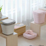 Portable 220V Folding Clothes Washing Machine Bucket Home Travel Self-driving Tour Underwear Mini Foldable Washer