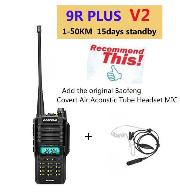 2024 10W Baofeng UV 9R plus 40 km walkie talkie for hunting 50 km hf transceiver vhf uhf ham radio long range CB radio station