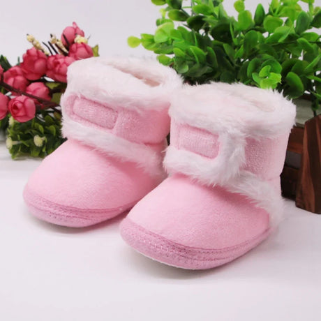 Baywell Autumn Winter Warm Newborn Boots 1 Year baby Girls Boys Shoes Toddler Soft Sole Fur Snow Boots 0-18M