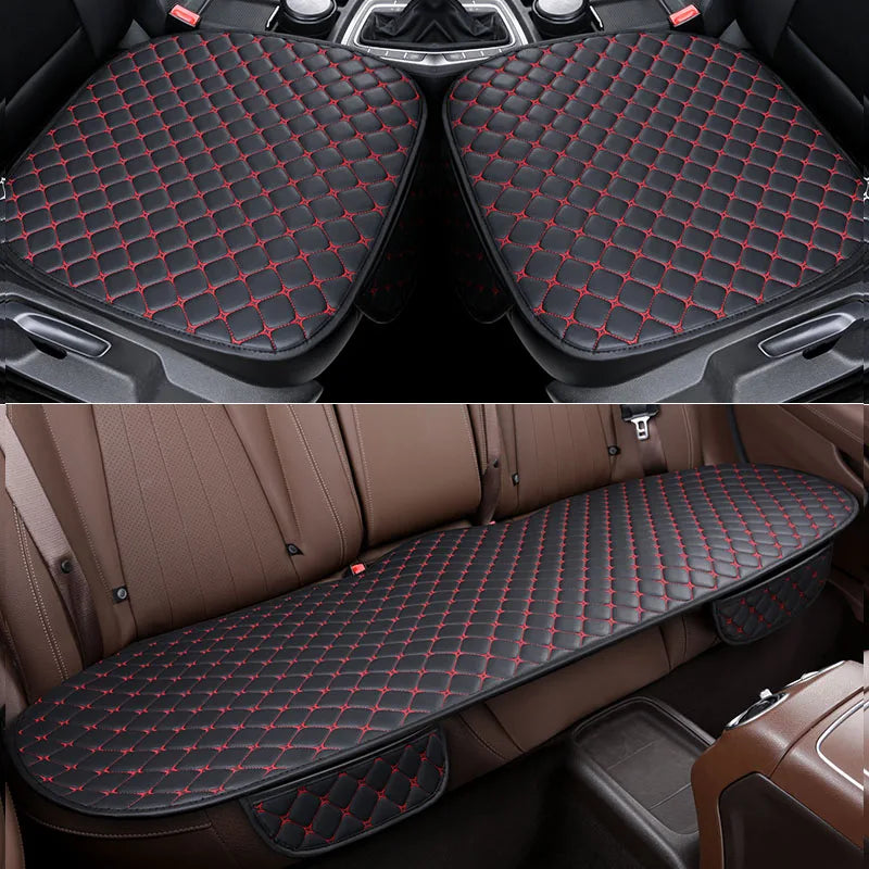 SEAMETAL Universal Car Seat Covers Pu Leather Car Seat Protector Four Seasons Car Seat Cushion Chair Carpet Pad Auto Accessories