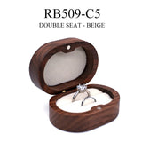 Marriage Engagement Wooden Ring Box for Wedding Custom Proposal Engraved Ring Bearer