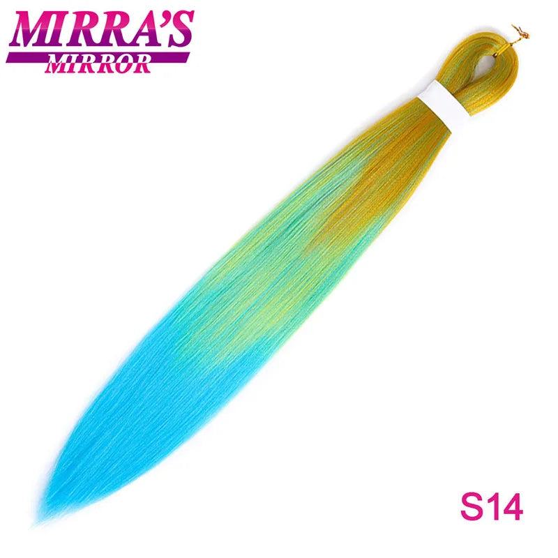 Braiding Hair Extensions Synthetic Hair for Braids Ombre Pre Stretched Jumbo Braids Hair Hot Water Setting Braid Mirra's Mirror