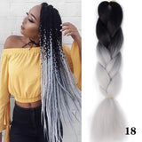 24Inch Synthetic Hair Extensions for Braids 100g/pc Jumbo Braiding Hair Kanekalon Colored Hair Pre Stretched Yaki Jumbo Braids