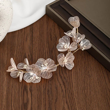 Flower Wedding Hair Accessories Hairband Bride Tiaras For Women Birthday Party Metal Flower Headband Elegant Crowns Hair Jewelry