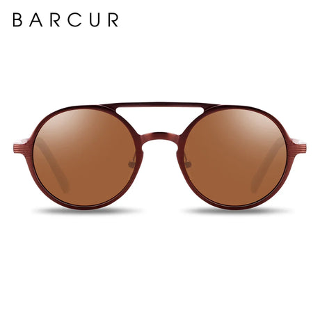 BARCUR Brand Light Weight Round Sunglasses Luxury Brand Men Glasses Retro Vintage Women Sun glasses