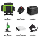 Laser Level 12/16 lines green line 3D/4D Self-Leveling 360 Horizontal And Vertical Powerful Laser level green Beam laser level