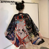 Japanese Kimono Traditional Clothing Crane Carp Anime Kimono Dress Shirts Women Samurai Haori Hombre Yukata Man Cardigan Shirt