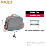 Thermal Lunch Bag for Men&Women Gray Oxford Cloth Aluminum Foil Insulation Shoulder Bag Waterproof Picnic cooler Bag