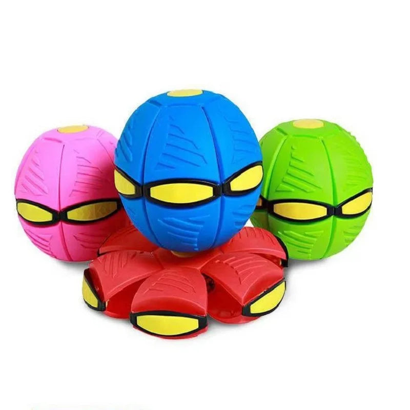 Outdoor Toy Fly Ball LED Beach Garden Game Throw Disc Ball Toy Kid Fancy Soft Novelty Toy multiple colour Flat Throw Disc Ball